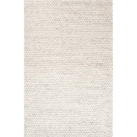 JAIPUR RUGS Textured Ultra Plush Wool Ivory-Gray Rug - SCD05 RUG108312